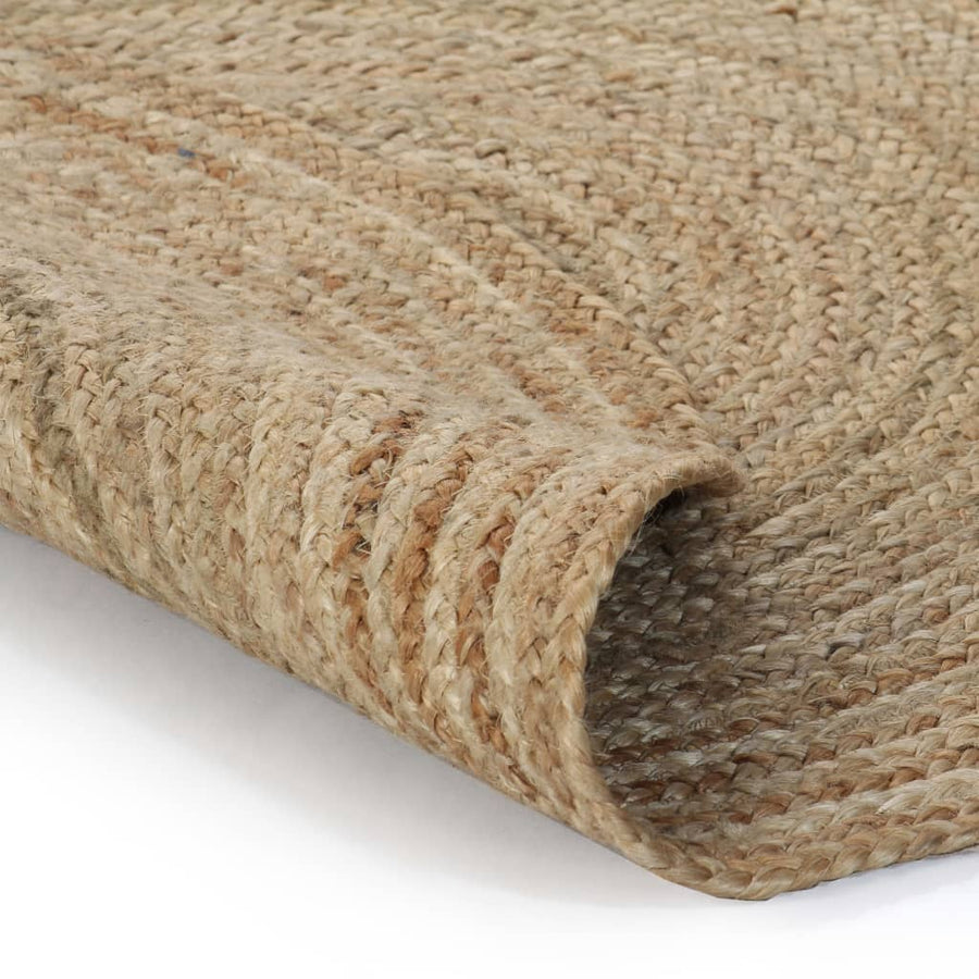 Tapijt Rond Gevlochten Jute 90 cm
