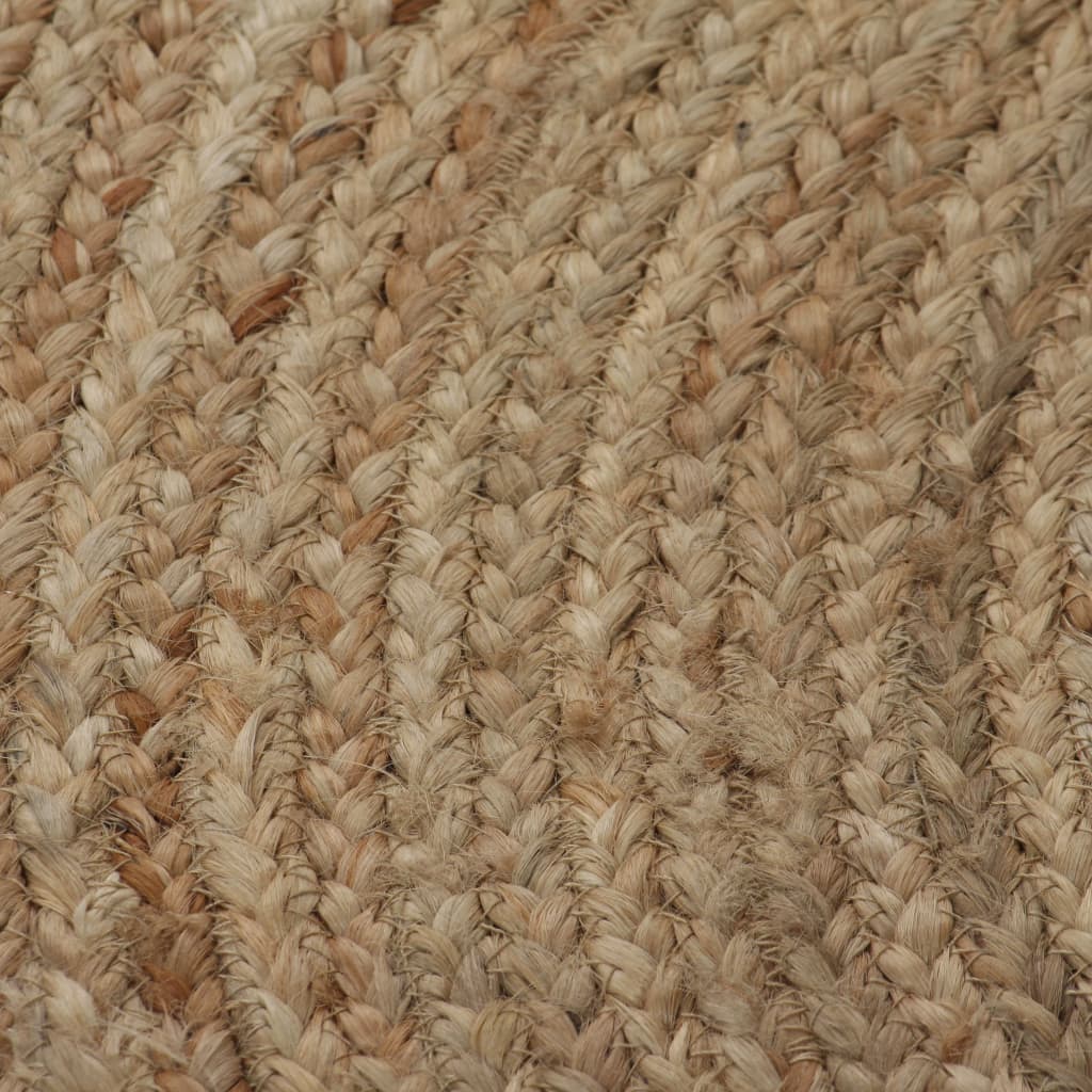 Tapijt Rond Gevlochten Jute 90 cm