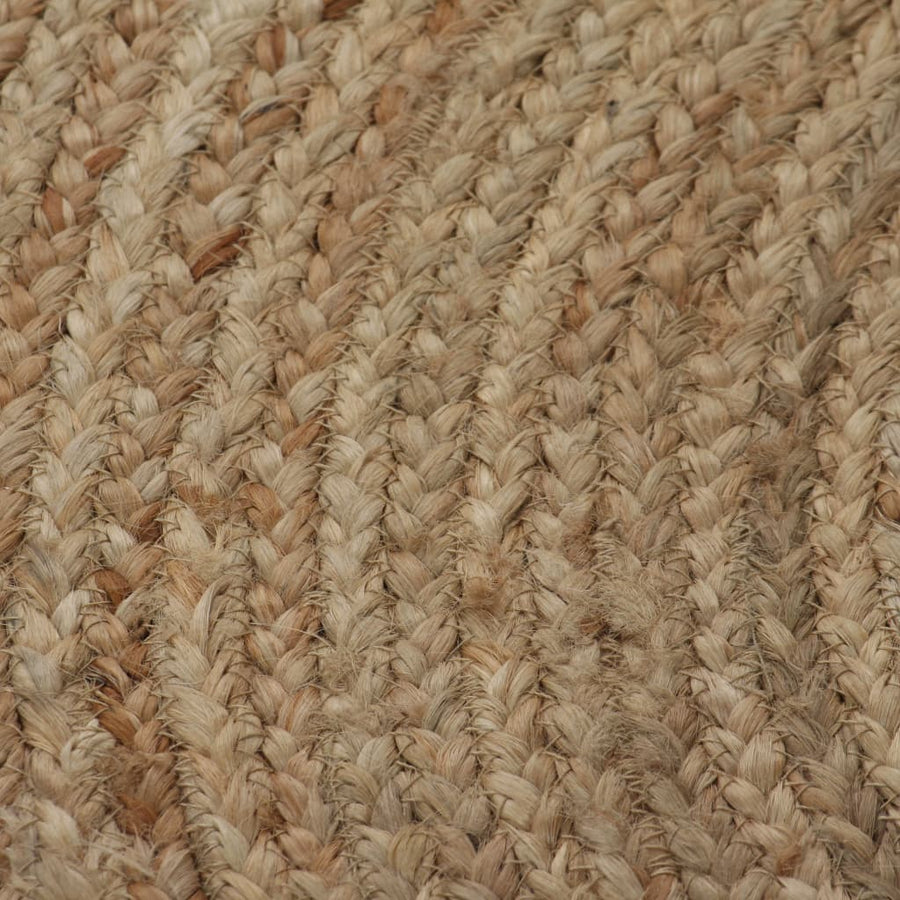Tapijt Rond Gevlochten Jute 90 cm