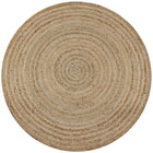 Braided jute rug around 120 cm