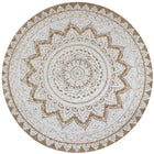 Printed carpet round 150 cm braided jute