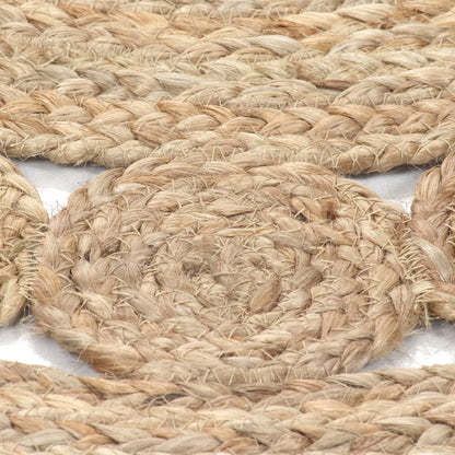 Tapijt Met Ontwerp Rond Gevlochten Jute 90 cm