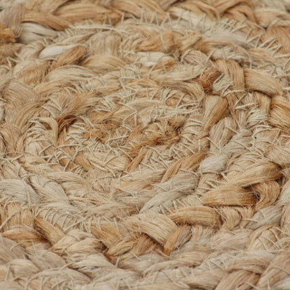 Tapijt Met Ontwerp Rond Gevlochten Jute 120 cm