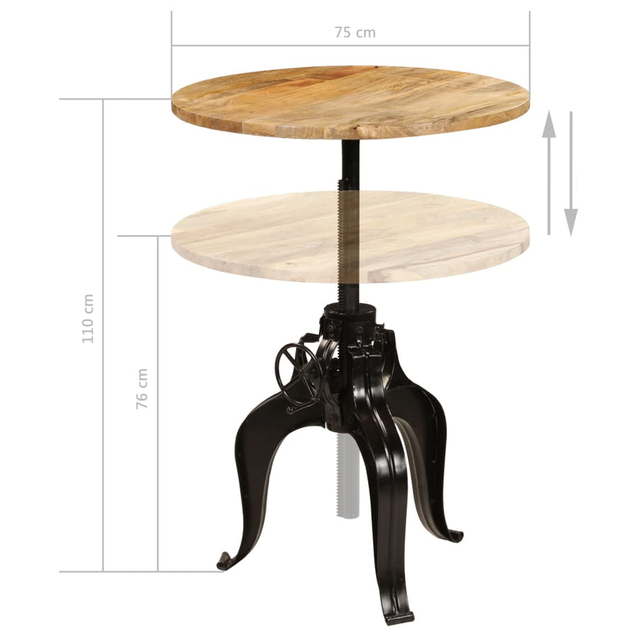 Bartafel 75X(76-110) Cm Massief Mangohout 75 x (76-110) cm