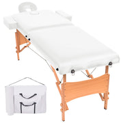 Massagetafel 10 cm dik inklapbaar wit