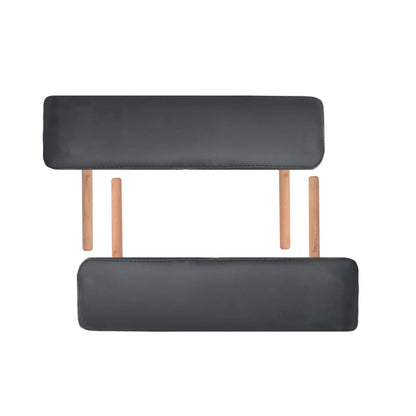 Massagetafel Inklapbaar 2 Zones 10 Cm Dik Zwart
