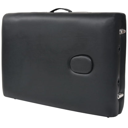 Massagetafel Inklapbaar 2 Zones 10 Cm Dik Zwart