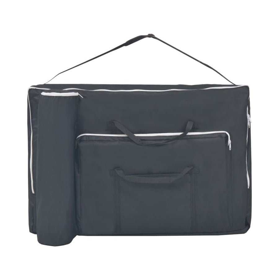Massagetafel Inklapbaar 2 Zones 10 Cm Dik Zwart