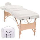 Massagetafel inklapbaar 10 cm dik wit
