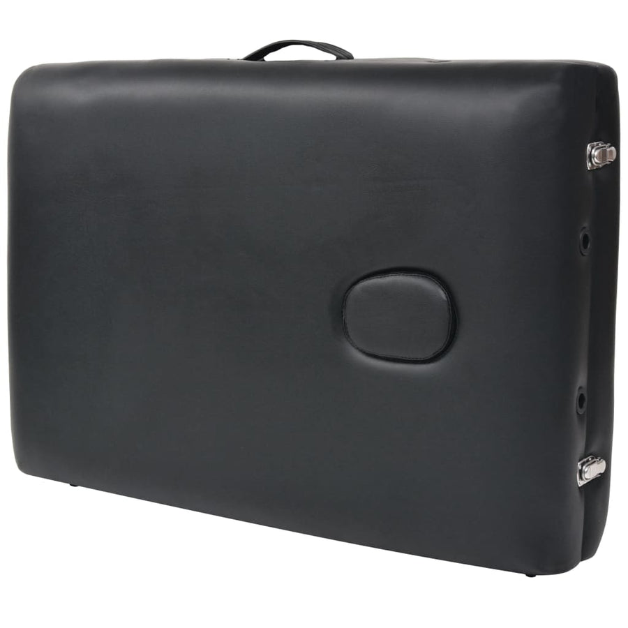 Massagetafel Inklapbaar 3 Zones 10 Cm Dik Zwart