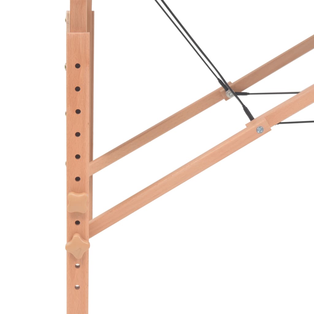Massagetafel- En Krukset Inklapbaar 2 Zones 10 Cm Dik Zwart