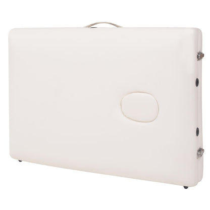 Massagetafel- En Krukset Inklapbaar 3 Zones 10 Cm Dik Wit