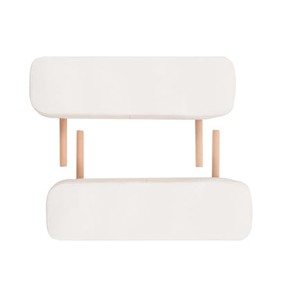 Massagetafel- En Krukset Inklapbaar 3 Zones 10 Cm Dik Wit