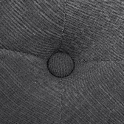 Bankje 110X38X48 Cm Linnen Massief Hout Donkergrijs