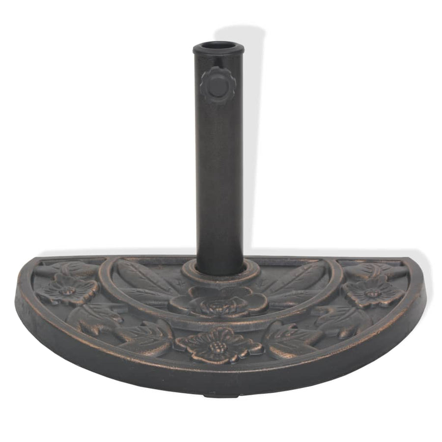 Parasolvoet Halfrond 9 Kg Hars Bronskleurig Half rond