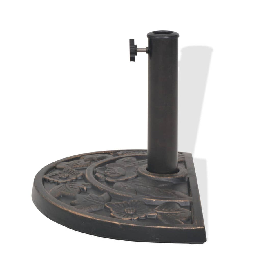 Parasolvoet Halfrond 9 Kg Hars Bronskleurig Half rond