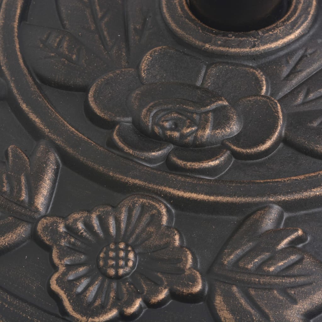 Parasolvoet Halfrond 9 Kg Hars Bronskleurig Half rond