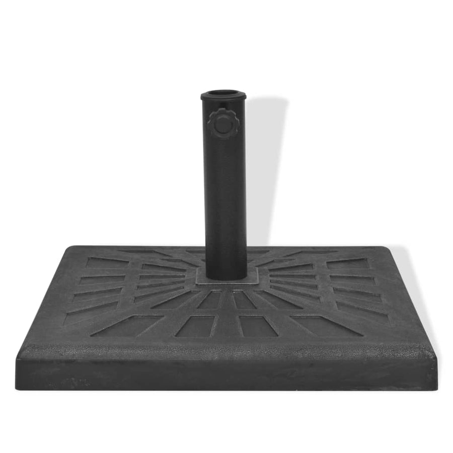 Parasolvoet Vierkant Hars Zwart 19 kg