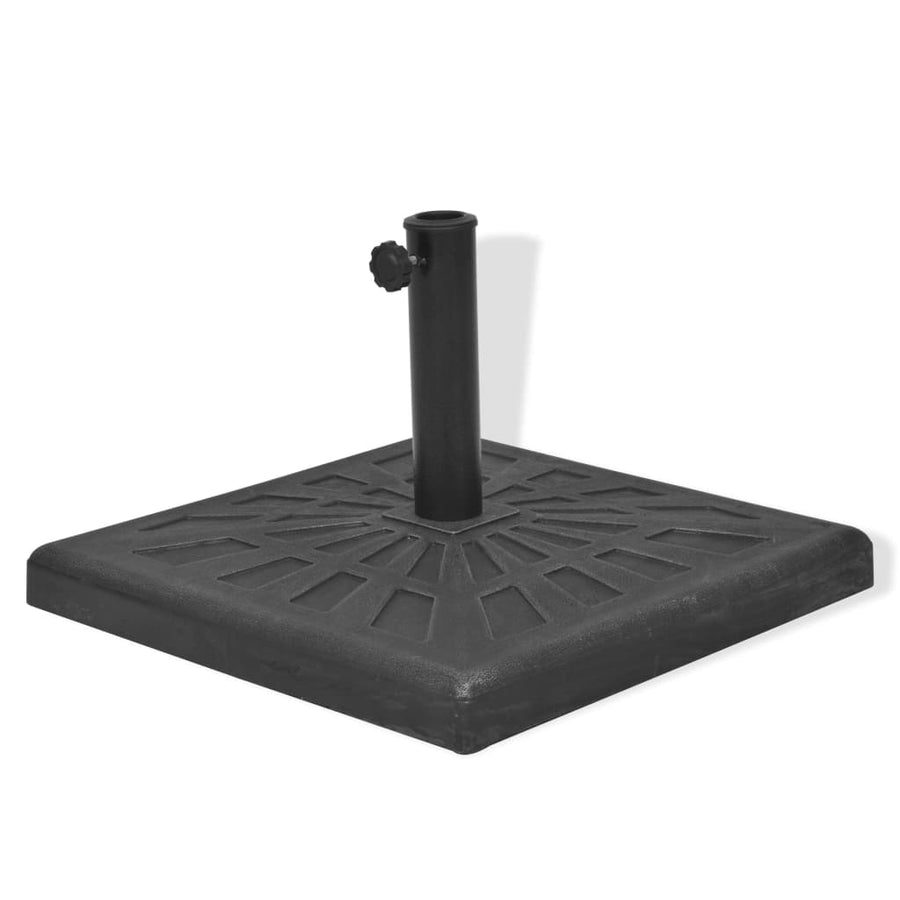 Parasolvoet Vierkant Hars Zwart 12 kg