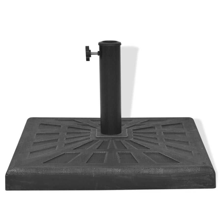 Parasolvoet Vierkant Hars Zwart 12 kg