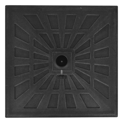 Parasolvoet Vierkant Hars Zwart 12 kg