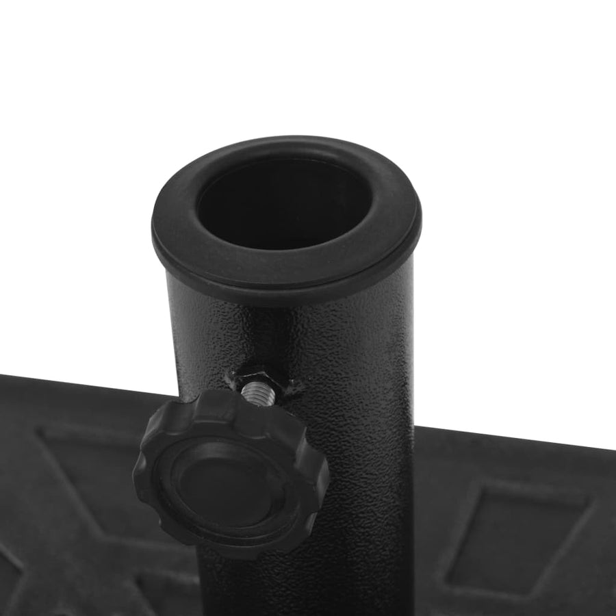 Parasolvoet Vierkant Hars Zwart 12 kg