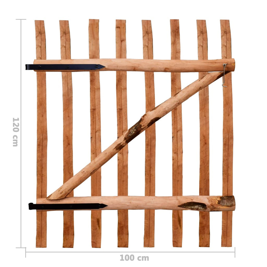Poort Enkel 100X Geïmpregneerd Hazelaarhout 120 cm