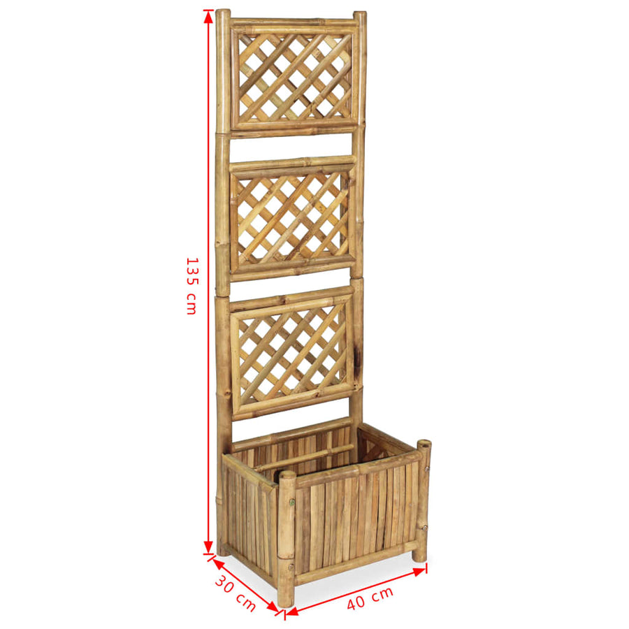 Plantenbak Verhoogd Met Rek Bamboe 40 cm