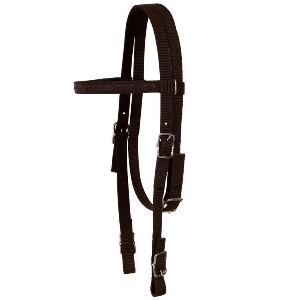 Western Zadel, Hoofdstel En Borstriem 16" Echt Leer 16 in