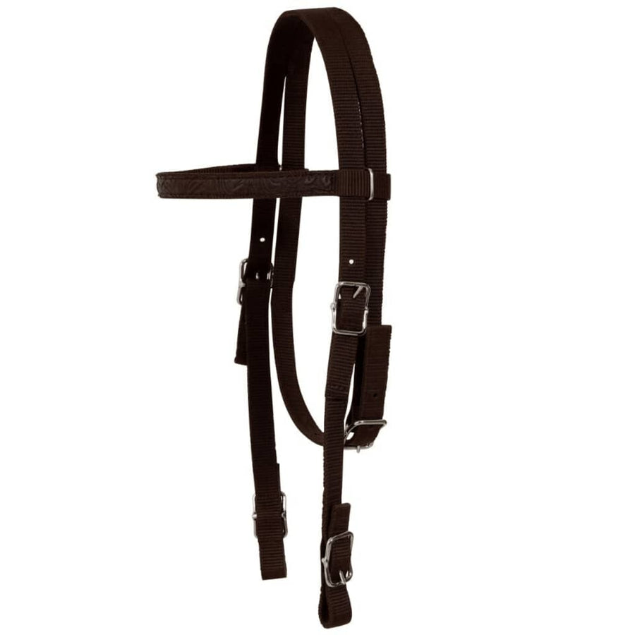 Western Zadel, Hoofdstel En Borstriem 16" Echt Leer 16 in