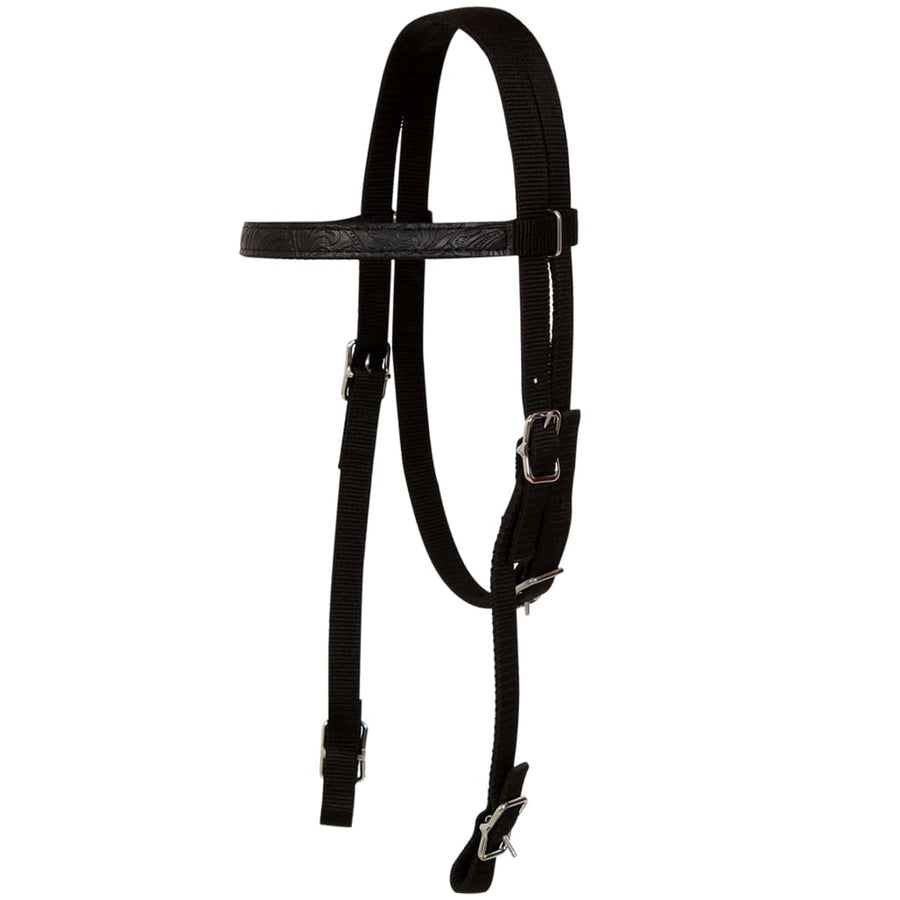 Western Zadel, Hoofdstel En Borstriem 16" Echt Leer 16 in