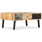Coffee table 90x65x40 cm solid recycled teak wood
