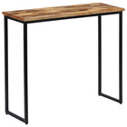 Wandtafel 90x30x76 cm massief gerecycled teakhout staal