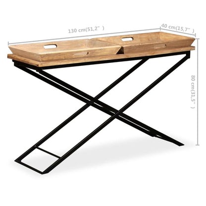 Wandtafel Massief Mangohout 130 x 40 x 80 cm