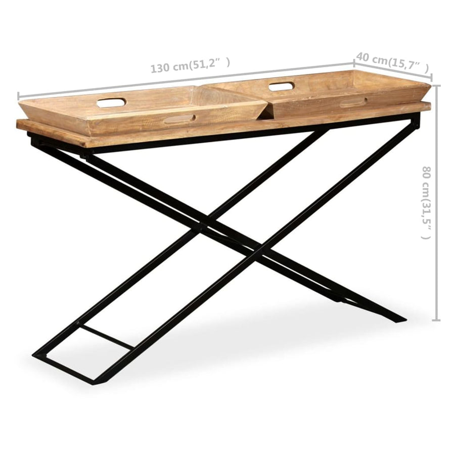 Wandtafel Massief Mangohout 130 x 40 x 80 cm