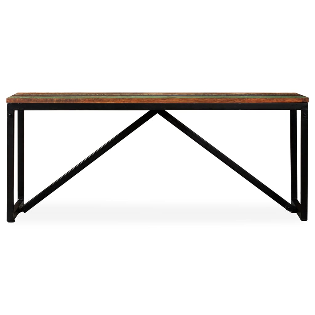 Bankje Massief Gerecycled Hout 110 x 35 x 45 cm Multikleur