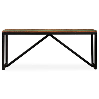 Bankje Massief Gerecycled Hout 110 x 35 x 45 cm Multikleur