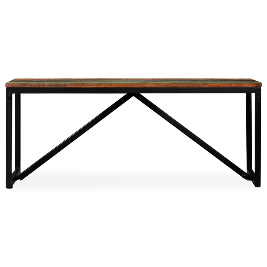 Bankje Massief Gerecycled Hout 110 x 35 x 45 cm Multikleur