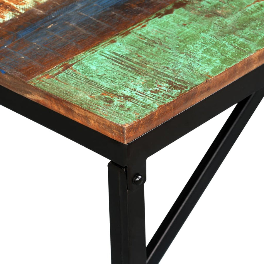Bankje Massief Gerecycled Hout 110 x 35 x 45 cm Multikleur