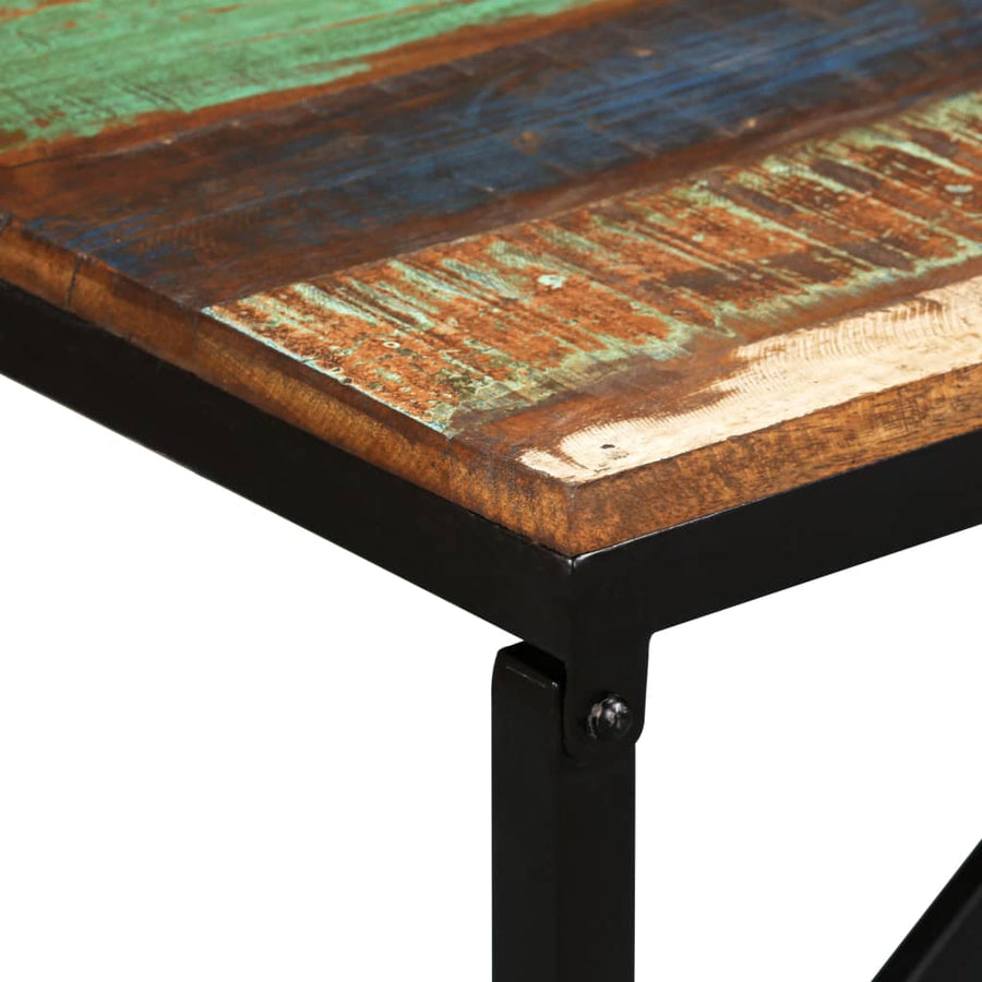 Bankje Massief Gerecycled Hout 110 x 35 x 45 cm Multikleur