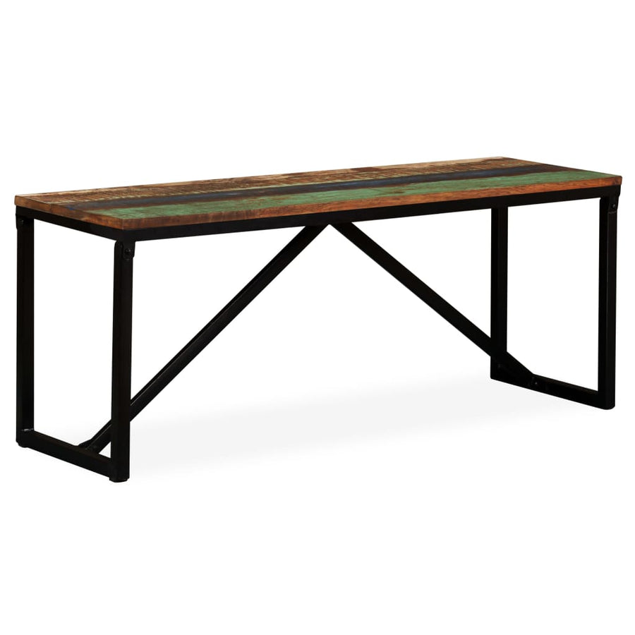 Bankje Massief Gerecycled Hout 110 x 35 x 45 cm Multikleur