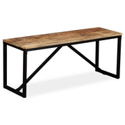 Bankje 110x35x45 cm massief mangohout bruin