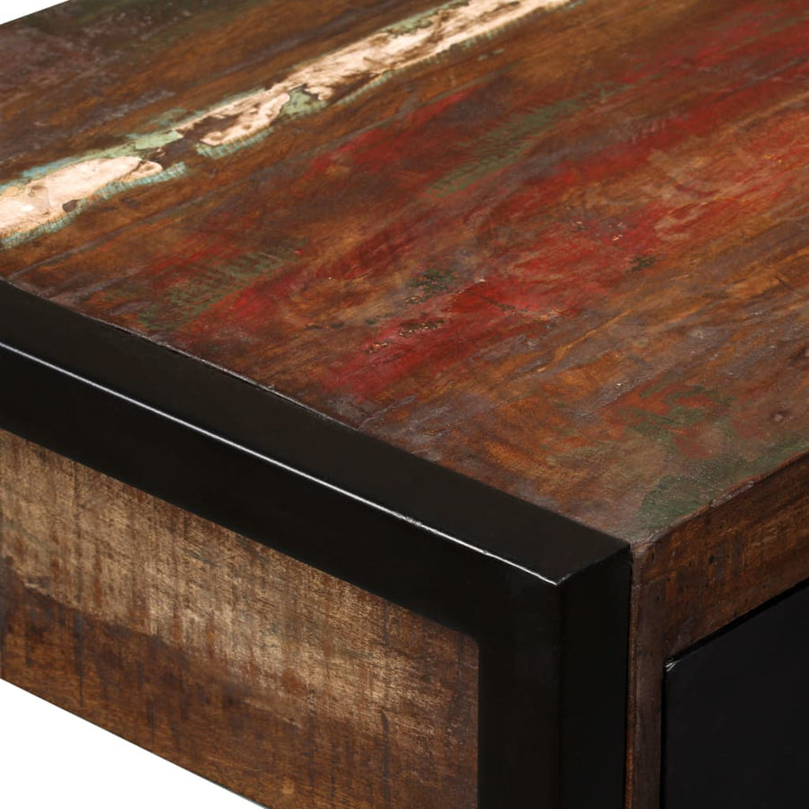 Bureau met 2 lades 120x50x76 cm massief gerecycled hout 120 x 50 x 76 cm massief gerecycled hout