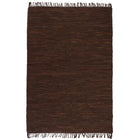 Vloerkleed leer 120x170 cm bruin handgeweven