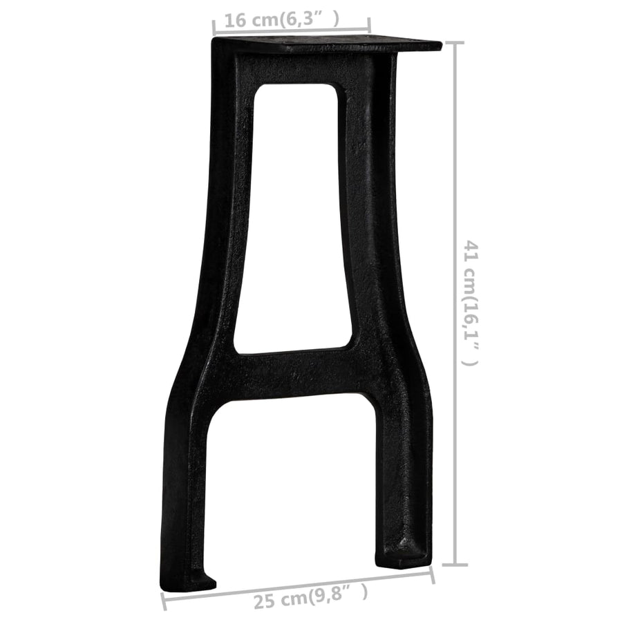 Bankpoten 2 st A-frame gietijzer