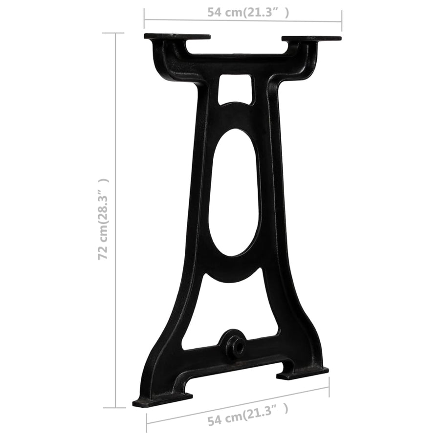 Eettafelpoten 2 st Y-frame gietijzer