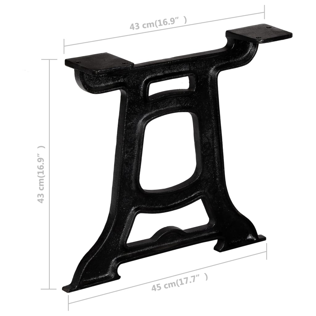 Salontafelpoten 2 st Y-frame gietijzer