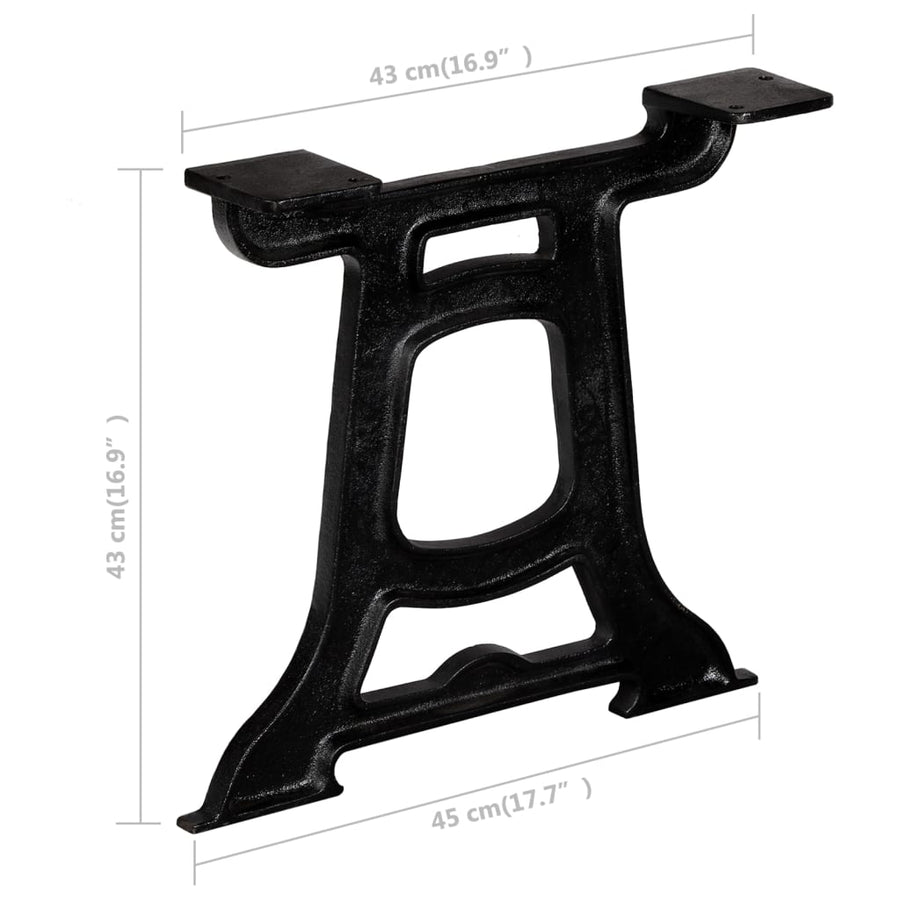Salontafelpoten 2 st Y-frame gietijzer