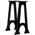 Bankpoten A-frame 2 stuks gietijzer zwart 25x41 cm
