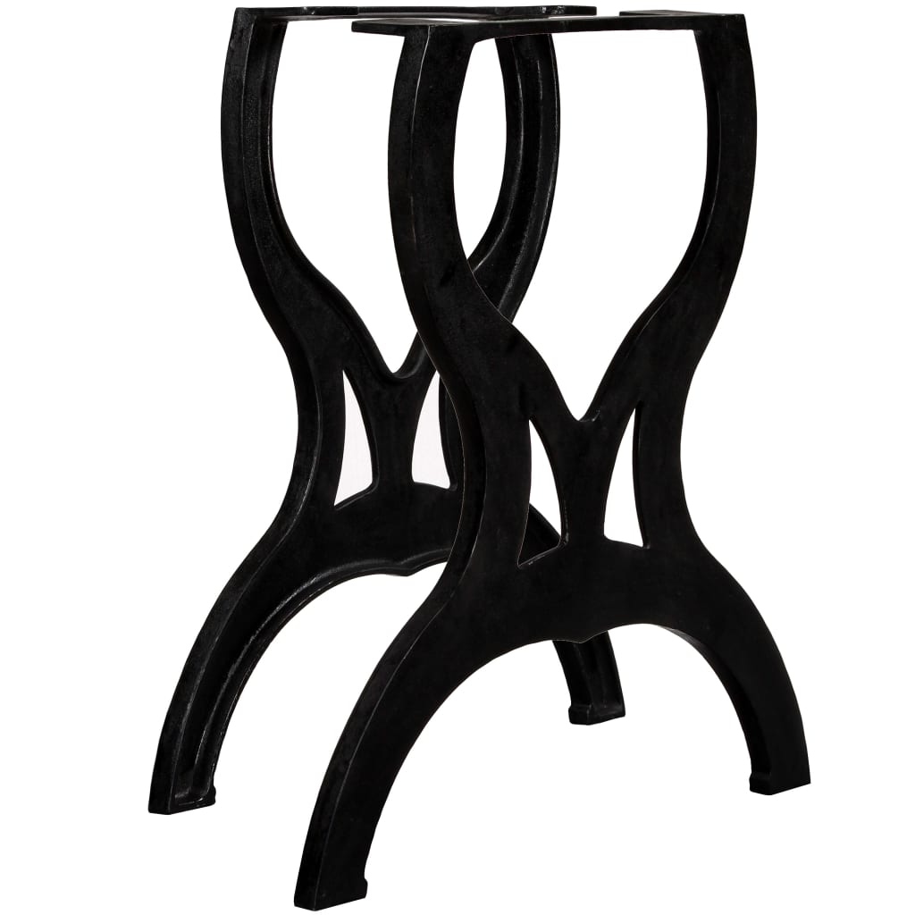 Eettafelpoten 2 st X-frame gietijzer